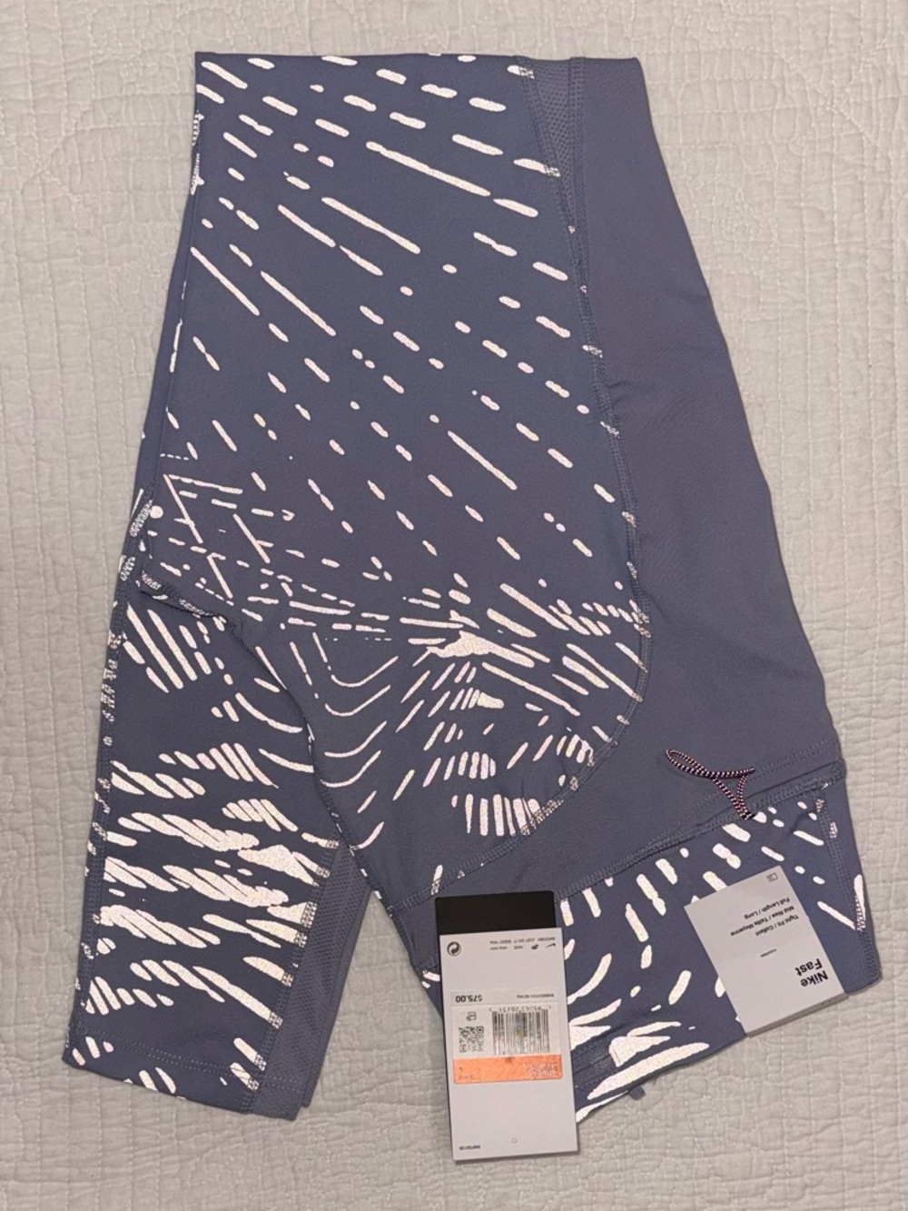 Nike Slate Blue & White Printed Running Leggings